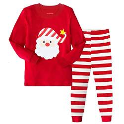 HYCLES Weihnachtspyjama Kinder 3 Jahre - Weihnachts Pyjama Weihnachten Pyjamas Kinder Mädchen Jungen Christmas Pajamas(Xmas Pjx) Rot von HYCLES