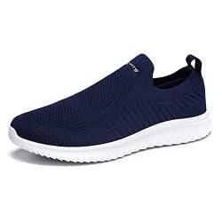 HYDLONGR Leichte Flache leicht zu tragende Laufschuhe für Damen und Herren Innen- und Außenbereich Navy blue-44 von HYDLONGR