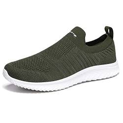 HYDLONGR Leichte Flache leicht zu tragende Laufschuhe für Damen und Herren Innen- und Außenbereich armyGreen-43 von HYDLONGR