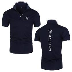 HYFZXWX Golf Poloshirt für Herren Masera-ti Service Kurzarm T-Shirts Lässiges T-Shirt Poloshirts Hemden/F/3XL von HYFZXWX