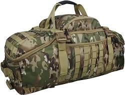 3-in-1-Militär-Rucksack, Reisetasche, Reisetasche für Wochenende, Fitnessstudio, Reisen, Workout, Einsatz, Camouflage, Large (85L), 3-in-1 Turnbeutel von HYKING