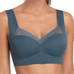 Hatme Haltungskorrektur BH, Wmbra BH Original, Comfy Bra, Summer Wireless Push-Up Comfort Ergonomischer Crossover-BH (DE/NL/SE/PL, Alphanumerisch, S, Regular, Regular, Dunkelblau) von HYLM