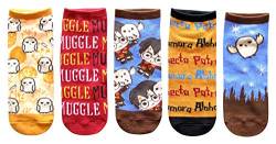 Hyp Harry Potter Hedwig Muggle Spells Juniors/Damen 5er Pack Knöchelsocken Größe 37-44 von HYP