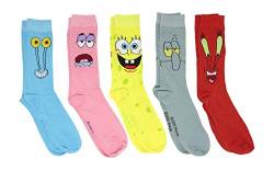 Hyp Spongebob Squarepants Characters Herren Crew Socken 5 Paar Pack von HYP