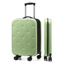 Zusammenklappbares Kofferset 20/24 Zoll, tragbares faltbares Handgepäck, ABS+PC-Harshell-Spinnergepäck mit einziehbarem Griff, vollständig zusammenklappbar for Reisen und Einkaufen ( Color : Green , S von HYQFSAD