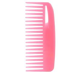 Bunter, großer, breiter Zahn-Haarstyling-Kamm, antistatisches Friseurwerkzeug für glattes und glänzendes Haar, ideal für den Heim- und Reisegebrauch (Rosa) von HYWHUYANG