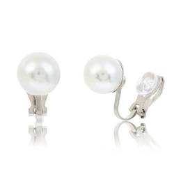 HZAOPZE Perlen-Ohrclip, Simulierte Süßwasserperle Ohrclips Clip auf Ohrringe Nicht Gestochen Ohrstecker für Frauen Mädchen, Ohrringe, die ohne Piercing getragen werden können von HZAOPZE