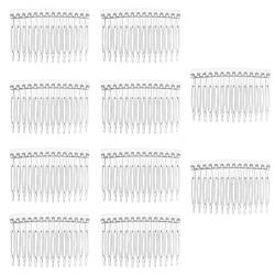 HZAOPZE Transparente Kunststoff Haarspange Kämme Haar Seite Kämme Insert Kämme Dame Haarkamm aus Kunststoff, klein Schleifen Brautschmuck,Schleier, Hochzeit, dekorativer Kopfschmuck,10 pcs von HZAOPZE