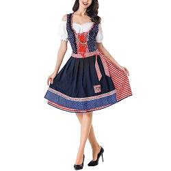 Mittelalterliche Gürteltasche Frauen Cosplay Bier Festival Bühne Dressing Kleid Fem Bakugou Cosplay-Kostüm (Red, L) von HZMM