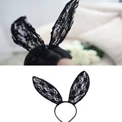 Motorradanzug Kinder Weibliches Merkmal: Hoop Menge Lace Black Hair Rabbit Accessoires Sexy Charm Ears Stirnband Stirnbänder Mädchen 2 Jahre von HZMM