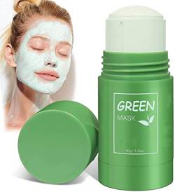 Green Mask Stick, Grüner Tee Maske, Oil Control Green Tea Cleansing Mask, Feuchtigkeitsspendender Mitesserentferner Gesichtsmaske reparieren und Poren schrumpfen，Alle Hauttypen Geeignet(1pcs) von HZZYJ