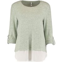 HaILY’S Longpullover 3/4 Arm Longsleeve Pullover Sweater mit Hemd Ansatz Zi44ppy 7032 in Grün von HaILY’S