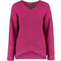 HaILY’S Strickpullover Weicher Grobstrick Pullover mit V-Streifen Design Sweater Pi44pa 7039 in Pink von HaILY’S