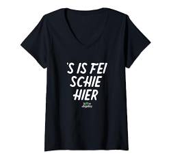 Damen Schlägel und Eisen - Glück Auf Erzgebirge Bergbau Steiger T-Shirt mit V-Ausschnitt von Haamit Arzgebirg Fanartikel & Glück Auf Geschenke