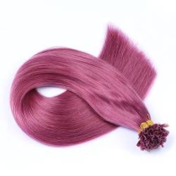 Keratin Bonding - # VIOLETT - 50cm - 25 Strähnen - 0,5g - 100% Remy Echthaar Haarverlängerung U-Tip Extensions hohe Qualität by NOVON Hair Extention mit sehr hoher Qualität von Haar-Profi