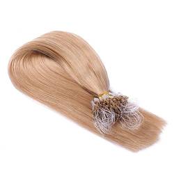 Micro-Ring/Loop Hair Extensions (#20 - ASCHBLOND - 60 cm - 100 Strähnen - 0,5g) 100% Remy Echthaar Haarverlängerung Micro Ring Remy Qualität, ganz leicht einzusetzen - by Haar-Profi von Haar-Profi