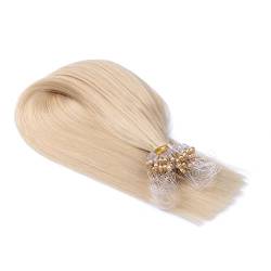 Micro-Ring/Loop Hair Extensions (#613 - HELLLICHTBLOND - 60 cm - 100 Strähnen - 0,5g) 100% Remy Echthaar Haarverlängerung Micro Ring Remy Qualität, ganz leicht einzusetzen - by Haar-Profi von Haar-Profi
