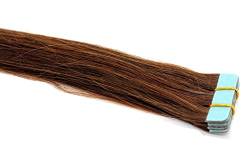 Tape In/On 100% Echthaar Remy Hair Extensions Haarverlängerung 2,5g / Tresse (40cm - 10 Tressen - #4 Schokobraun) von Haar-Profi