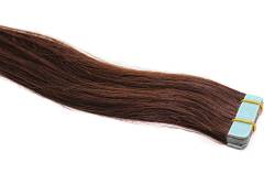 Tape In/On 100% Echthaar Remy Hair Extensions Haarverlängerung 2,5g / Tresse (50cm - 10 Tressen - #2 Dunkelbraun) von Haar-Profi
