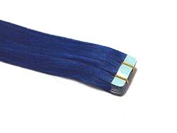 Tape In/On 100% Echthaar Remy Hair Extensions Haarverlängerung 2,5g / Tresse (50cm - 10 Tressen - #Blue) von Haar-Profi