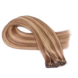Tape In - On Hair Extensions - # 18/24 GESTRÄHNT - 50cm - 40 Tressen je 4cm Breit / 2,5g - 100% Remy Echthaar Haarverlängerung/Extention mit Klebeband Tressen by NOVON Hair Extentions von Haar-Profi