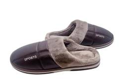 Habib Gruppe PU-Leder Herren Winter Hausschuhe Warme und Stilvolle Indoor bequem rutschfest Pantoffeln (BRAUN, EU Schuhgrößensystem, Erwachsene, Herren, Numerisch (von/bis), M, 47, 48) von Habib Gruppe