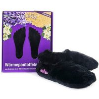 Habibi Plush Habibi Wärmeschuhe schwarz Gr L (41-45) Microwelle/Ofen Hüttenschuhe (1 Paar Wärme-Hausschuhe, 1 Paar Wärmeschuhe) von Habibi Plush