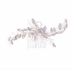 Haarkamm Hochzeit Haarkamm Haarschmuck Haar-Seitenkämme, Strass-Blumen-Haarkämme, Haarspangen-Kamm für Frauen, rutschfestes Styling für Mädchen Haarschmuck Kamm Haar Steckkamm von Habrur