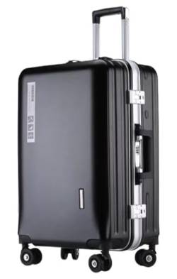 Habrur Rollkoffer Koffer Trolley Aluminium-Handgepäck-Trolley-Koffer, USB-Lademodell, Hartschalengepäck Koffer Gepäck Reisekoffer (Color : D, Size : 20in) von Habrur