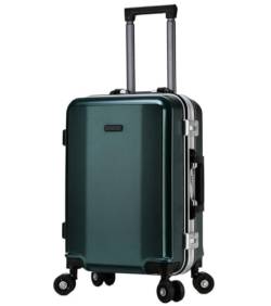 Habrur Rollkoffer Koffer Trolley Aluminiumrahmen, Doppelschnalle, Passwort, Gepäck, externer USB-Lade-Smart-Koffer Koffer Gepäck Reisekoffer (Color : D, Size : 26in) von Habrur