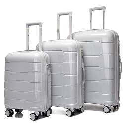 Habrur Rollkoffer Koffer Trolley Gepäcksets 3-teilige Koffer Mit Rollen, Erweiterbar Und Leicht Für Unterwegs Koffer Gepäck Reisekoffer (Color : C, Size : 20+24+28 in) von Habrur