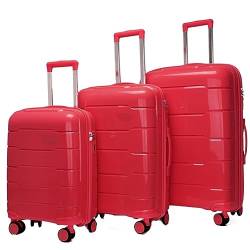 Habrur Rollkoffer Koffer Trolley Gepäcksets 3-teilige Koffer Mit Rollen, Erweiterbar Und Leicht Für Unterwegs Koffer Gepäck Reisekoffer (Color : L, Size : 20+24+28 in) von Habrur