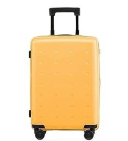 Habrur Rollkoffer Koffer Trolley Handgepäck, Tragbarer Koffer, Hartschalenkoffer Für Geschäftsreisen, Gepäckkoffer Koffer Gepäck Reisekoffer (Color : Yellow, Size : 20inch) von Habrur