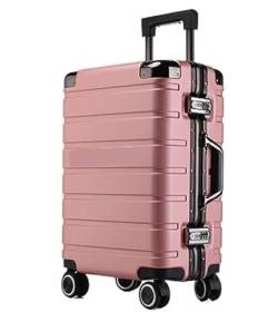 Habrur Rollkoffer Koffer Trolley Koffer, Zweireihig, Mit Drehbaren Rädern, Tragbares Reisegepäck, Koffer Mit Zwei Zahlenschlössern Koffer Gepäck Reisekoffer (Color : B, Size : 20inch) von Habrur