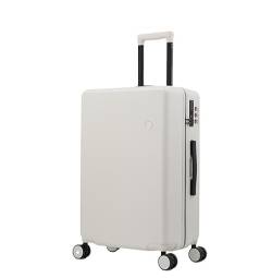 Habrur Rollkoffer Koffer Trolley Koffer Mit Rollen, Absturzsicheres, Verschleißfestes Gepäck, 20/24-Zoll-Koffer, Leicht Koffer Gepäck Reisekoffer (Color : White, Size : 24in) von Habrur