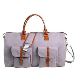 Reisetasche Canvas-Kleidersack Für Die Reise, Umwandelbare Handgepäcktasche Für Herren, Kunstleder Sporttasche (Color : B, Size : 560 * 330 * 320mm) von Habrur