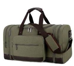 Reisetasche Canvas-Übernachtungs-Weekend-Tasche, Handgepäcktasche Für Männer, Sporttasche Für Bergcamping Sporttasche (Color : A, Size : 53 * 23 * 35cm) von Habrur