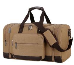 Reisetasche Canvas-Übernachtungs-Weekend-Tasche, Handgepäcktasche Für Männer, Sporttasche Für Bergcamping Sporttasche (Color : C, Size : 53 * 23 * 35cm) von Habrur