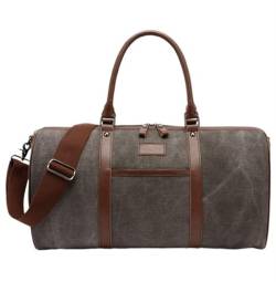 Reisetasche Canvas Weekender Duffel Bag Für Männer Frauen Overnight Travel Tote Carryon Schulterhandtasche Sporttasche (Color : C, Size : 50 * 24 * 27cm) von Habrur