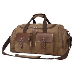 Reisetasche Reisetasche, Canvas Weekender-Übernachtungstasche, Vintage-Reisehandtasche, Handgepäcktasche Sporttasche (Color : C, Size : 51 * 22 * 29cm) von Habrur