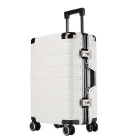 Rollkoffer Koffer Trolley Hartschalenkoffer, Karierter Gepäckkoffer Mit Spinnerrädern Für Damen Und Herren Koffer Gepäck Reisekoffer (Color : A, Size : 24") von Habrur