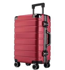 Rollkoffer Koffer Trolley Hartschalenkoffer, Karierter Gepäckkoffer Mit Spinnerrädern Für Damen Und Herren Koffer Gepäck Reisekoffer (Color : G, Size : 24") von Habrur