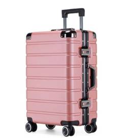 Rollkoffer Koffer Trolley Hartschalenkoffer, Karierter Gepäckkoffer Mit Spinnerrädern Für Damen Und Herren Koffer Gepäck Reisekoffer (Color : H, Size : 20") von Habrur