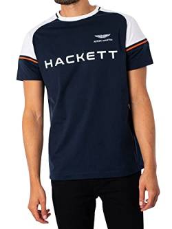 HACKETT LONDON Herren Amr Tour Tee T-Shirt, Navy A, XS von Hackett London