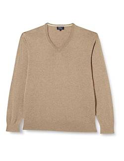 HACKETT LONDON Herren Cotton Cashmere V Pullover, Taupe, L von Hackett London