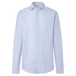 HACKETT LONDON Herren Dobby Texture Shirt, White (White/Blue), 16 von Hackett London