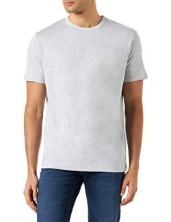 HACKETT LONDON Herren Double Rib Tee T-Shirt, Hellgrau (Light Grey Marl), L von Hackett London