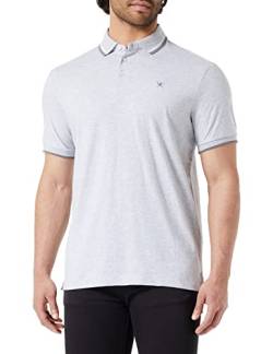 HACKETT LONDON Herren Double Tipped Polo Polohemd, Hellgrau (Light Grey Marl), XXL von Hackett London