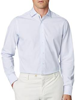 HACKETT LONDON Herren Fine Eng Stripe Hemd, Weiß (Weiß/Blau), XL von Hackett London