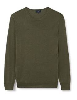 HACKETT LONDON Herren GMD Merino Silk Crew Pullover, Olive, XXL von Hackett London